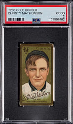 1911 T205 Gold Border Christy Mathewson PSA GOOD 2