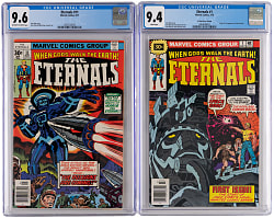 1976-1977 Marvel The Eternals Comics (4) - All CGC Graded with #1 30¢ Variant 9.4