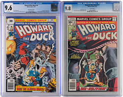 1972-1977 Marvel Comics Howard the Duck (2) & Tomb of Dracula (2) - All CGC Graded with Howard #4 30-Cent Variant 9.6 & #11 9.8