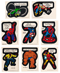 1975 Topps Comic Book Heroes Starter Set (17/40) with Keys Plus (4) Checklists - Sharp!