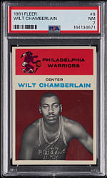 1961-1962 Fleer Basketball #8 Wilt Chamberlain Rookie PSA NM 7