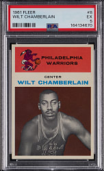 1961-1962 Fleer Basketball #8 Wilt Chamberlain Rookie PSA EX 5