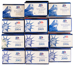 1985-2007 U.S. Proof and Mint Set Collection (31) with (7) Silver Sets & (2) Prestige Sets