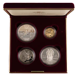 1995 U.S. Mint Atlanta Centennial Olympics Gold & Silver Proof Coin Set (4) in Presentation Case