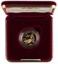 1995 Atlanta Centennial Olympic Games $5 Gold Proof Coin in Presentation Case