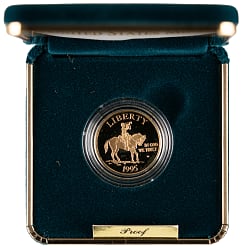 1995 Civil War Battlefield Commemorative $5 Gold Proof Coin in Presentation Case