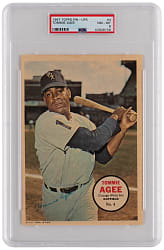 1967 Topps Pin-Ups #4 Tommie Agee PSA NM-MT 8 - 1 of 5 with None Higher!