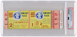 1959 Los Angeles Dodgers vs. Chicago White Sox Game 2 Full Ticket PSA NM 7