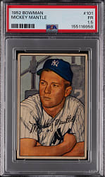 1952 Bowman #101 Mickey Mantle PSA FAIR 1.5