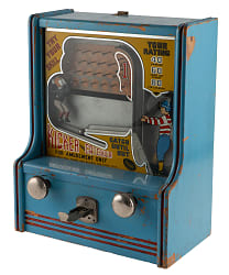 1930s-1940s Kicker & Catcher Football Coin Operated Counter Top Game