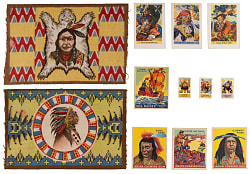 1910s-1940s Native American & Pirates Non-Sports Collection (137) with Indian Gum, X-Ray Round Ups & Felts
