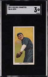 1909-1911 T206 White Border Al Orth Southern Leaguer SGC VG 3 - Old Mill Back