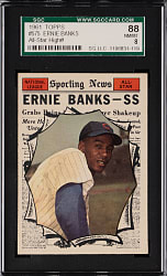 1961 Topps #575 Ernie Banks All-Star High Number SGC NM/MT 8