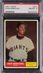 1961 Topps #417 Juan Marichal Rookie PSA NM-MT 8