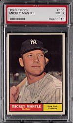 1961 Topps #300 Mickey Mantle PSA NM 7