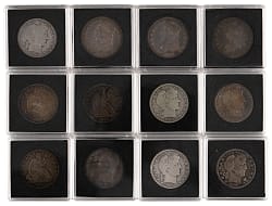 1812-1915 Capped Bust/Liberty Seated/Barber Silver Half Dollar Collection (12)