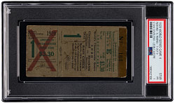 1920 World Series Game 4 Ticket Stub - Cleveland Indians vs. Brooklyn Robins - PSA POOR 1