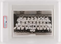 1951 New York Giants Team National League Champions Type I Original News Service Photo with Rookie Willie Mays - PSA Authentic