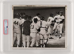 1969 Willie Mays 600th Career Home Run Original Sporting News Type I Photograph - PSA Authentic
