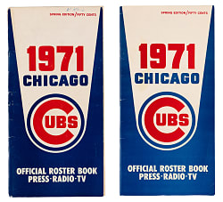 1971 Chicago Cubs Team-Signed Official Press Guide with (46) Signatures Including (5) Hall of Famers