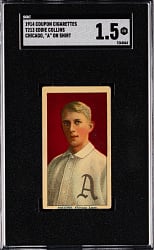 1914 T213-2 Coupon Cigarettes Eddie Collins, Chicago, "A" On Shirt SGC FAIR 1.5