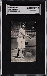 1928 Zeenut Pacific Coast League Ernie Lombardi SGC Authentic - Color Added