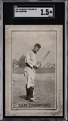 1910 PC805 Novelty Cutlery Postcard Sam Crawford SGC FAIR 1.5