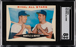1960 Topps #160 Mickey Mantle/Ken Boyer SGC NM/MT 8