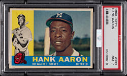 1960 Topps #300 Hank Aaron PSA NM 7 (MBA Silver Diamond)