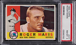 1960 Topps #377 Roger Maris PSA NM-MT 8