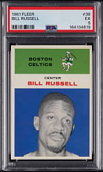 1961-1962 Fleer Basketball #38 Bill Russell PSA EX 5