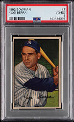 1952 Bowman #1 Yogi Berra PSA VG-EX 4