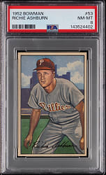 1952 Bowman #53 Richie Ashburn PSA NM-MT 8