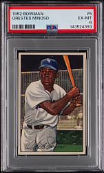 1952 Bowman #5 Minnie Minoso Rookie PSA EX-MT 6