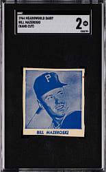 1964 Meadowgold Dairy Bill Mazeroski Hand Cut SGC GOOD 2