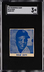1964 Meadowgold Dairy Willie Mays Hand Cut SGC VG 3