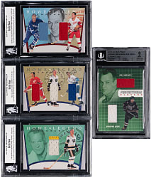 2000-2002 In The Game Be A Player Ultimate Memorabilia Hockey Gordie Howe Game-Used Jersey Quartet