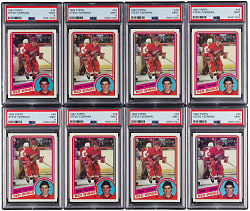 1984-1985 Topps Hockey #49 Steve Yzerman Rookie PSA MINT 9 Collection (8)