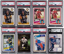 1981-2002 Hockey Hall of Fame & Star Graded Collection (14) with (7) Wayne Gretzky & (2) Mario Lemieux Rookies