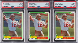 1981 Topps Football #216 Joe Montana Rookie PSA EX-MT 6 Trio