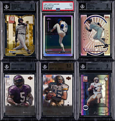 1978-2001 Baseball & Football Hall of Fame & Star Graded Collection (11) with Bonds, Jeter & Ryan