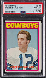 1972 Topps Football #200 Roger Staubach Rookie PSA NM-MT 8 (oc)