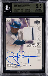 2000 Upper Deck Pros & Prospects Tony Gwynn Game Jersey Autograph BGS GEM MINT 9.5
