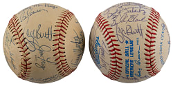 Kansas City Royals Team-Signed Baseball Pair with 1980 American League Champions & 1985 World Series Champions