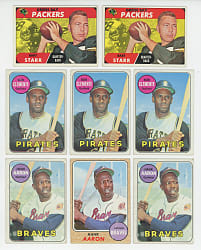 1968 & 1969 Topps Baseball and Football Shoebox Collection (975+) with (150+) Hall of Famers - Loaded!