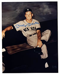 Mickey Mantle Signed 8x10 Gallo Color Photograph