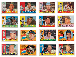 1960 Topps Partial Set (295/572) with Several Hall of Famers Including #148 Carl Yastrzemski Rookie