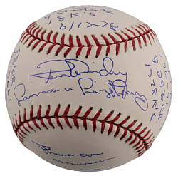 Ron Guidry Signed Stat Ball with Tremendous Inscriptions