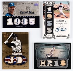 2006 & 2007 New York Yankees Premium Relic/Certified Auto Quartet with Berra, DiMaggio, Maris & Mattingly