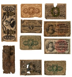1862-1874 U.S. Fractional Currency Collection (24)